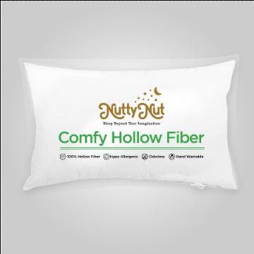 NUTTY NUT BANTAL Comfy Hollow Fiber 45 cm X 65 cm Bantal Empuk
