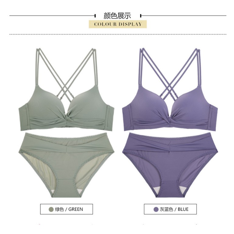 [ COD ] ANGELA Premium JAPAN Quality Seamless Sport Push Up Bra Wanita Set Tanpa Kawat Lingerie Sexy