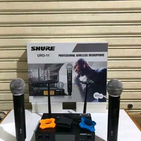 Microphone Wireless Shure URD11 2 Mic Pegang/Handheld Shure URD 11 HITAM