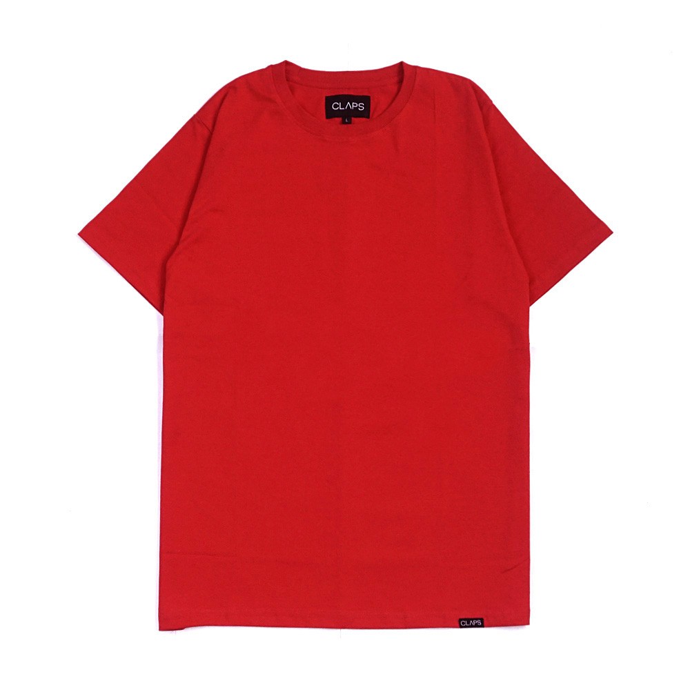CLAPS - Red Basic Tshirt (Kaos Polos Dewasa)