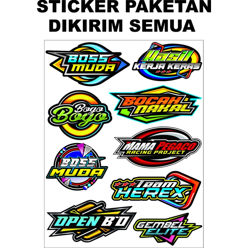 STICKER MOTOR / STICKER BUAT MOTOR MOTIF KEREN / STIKER MURAH MOTIF RACING /VARIASI CUSTOM UNIVERSAL