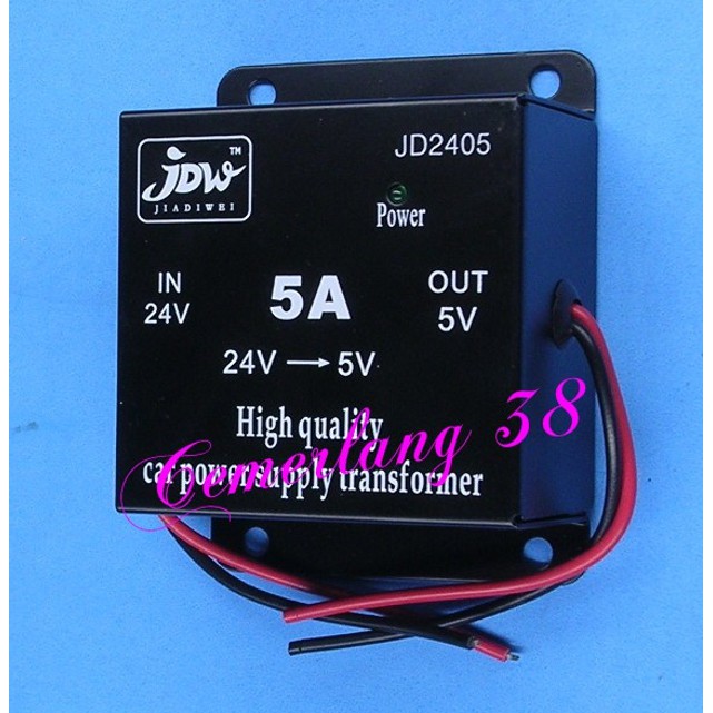 Step Down 5A DC 24V to 5V Car Power Supply Transformer Converter DC-DC