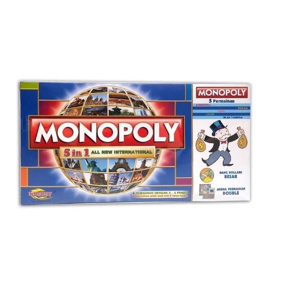 Permainan Monopoli 5 in 1 / Mainan Monopoli Anak