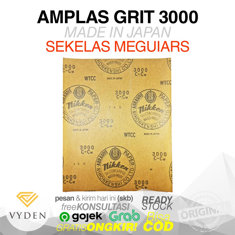 MURAH Amplas Sanding Paper Nikken Grit 3000 Cat Mobil Motor