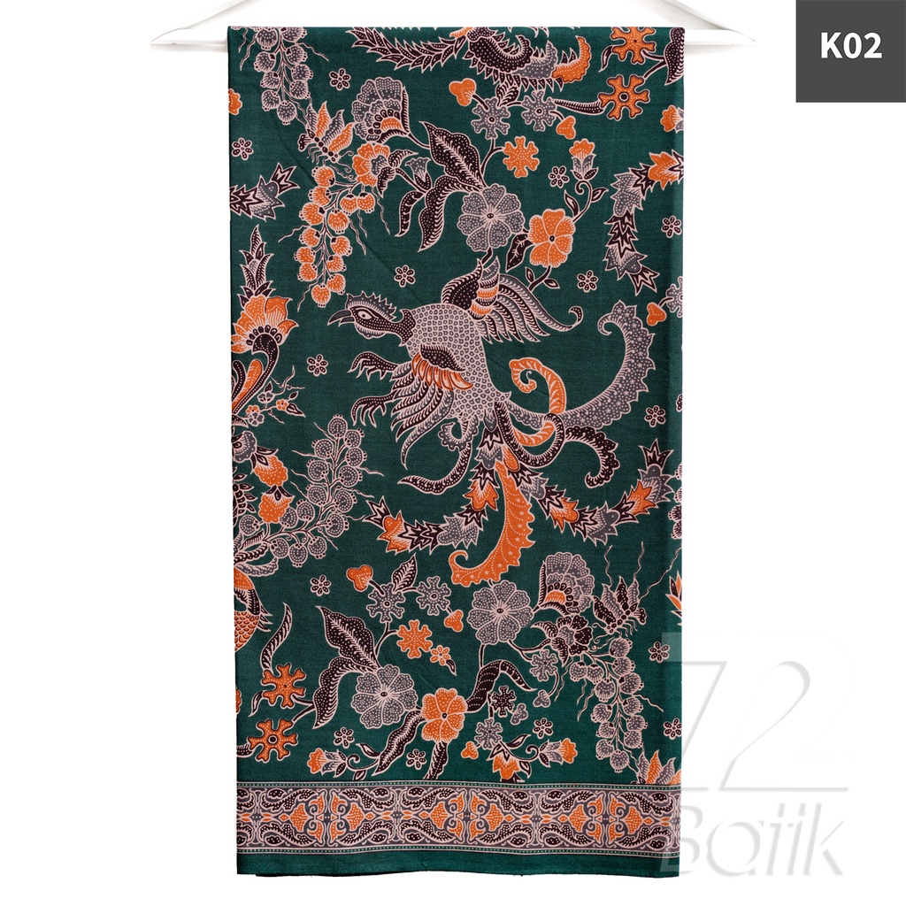 BAHAN BATIK PREMIUM Katun Motif Tresno Asih Warna Hijau Ijo Orange Hitam 729098 Cap 72 Jarik Jarit Samping Kebat Panjang Batik Katun Modern Premium Bahan Seragam Batik Pernikahan Kantor Keluarga Murah Kamen Jadi Batik Bali Lembaran