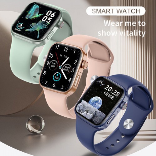 TERBARU Jam tangan pintar series 7 Smart Watch 1.70HD wallpaper custom Heart Rate blood pressure monitor Wireless charge Spin button Sport Smart.