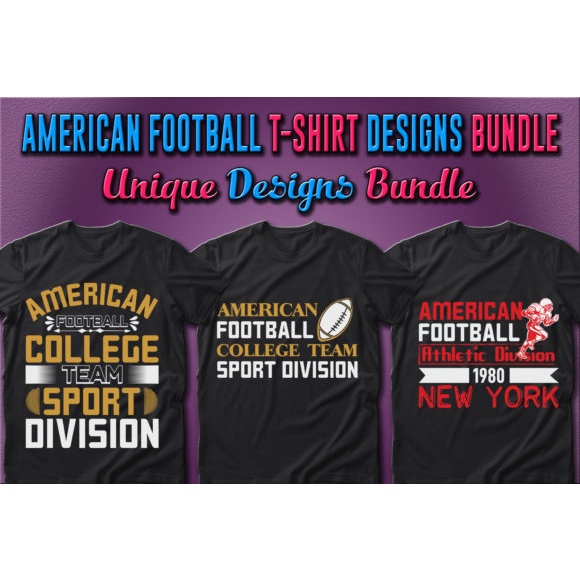 American Football T-Shirt Designs Bundle - Vector Designs