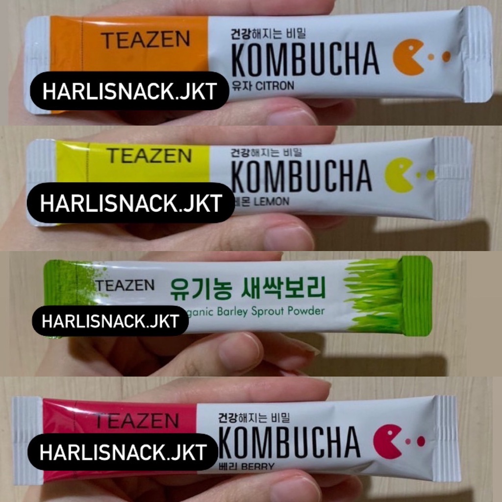 

[SACHET] TEAZEN KOMBUCHA LEMON / CITRON / BERRY / ORGANIC BARLEY SPROUT POWDER KOREA
