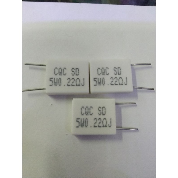 RESISTOR KAPUR 5 WATT GEPENG R kapur gepeng 5watt 0.22