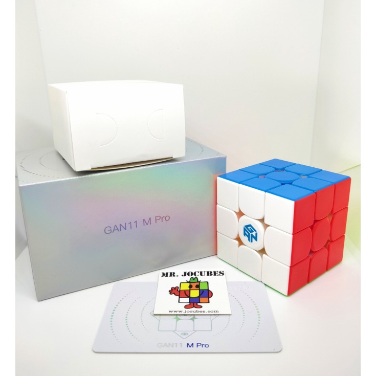 Rubik 3x3 Gan 11 M Pro Frosted Primary / Black Stickerless