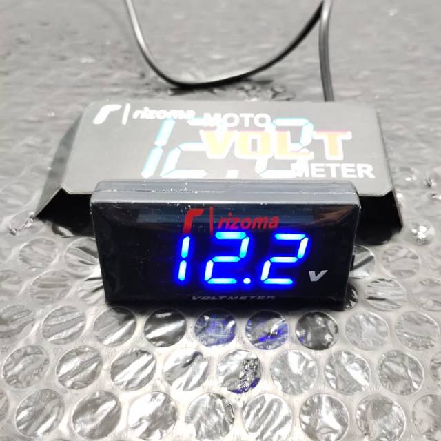 VOLT METER RIZOMA LAMPU BIRU UNIVERSAL