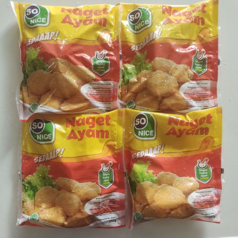 

NUGET AYAM SO NICE 250 GRAM // SO NICE SO GOOD CHICKEN NAGET 250 GRAM