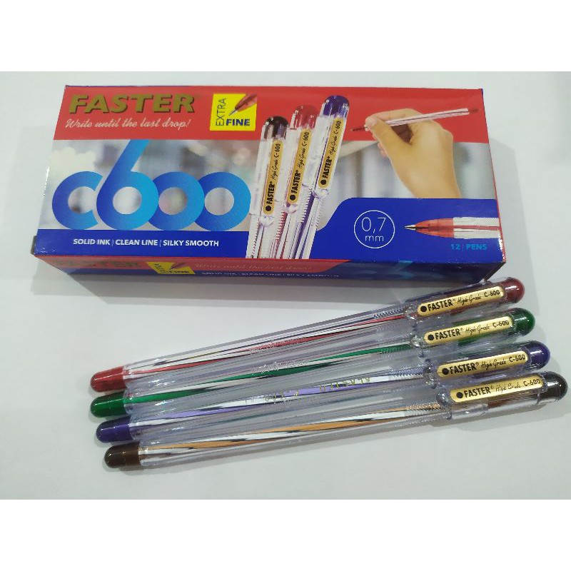 

Bulpoint Faster C600 Hitam / 0.70mm (DAPAT 12PC)