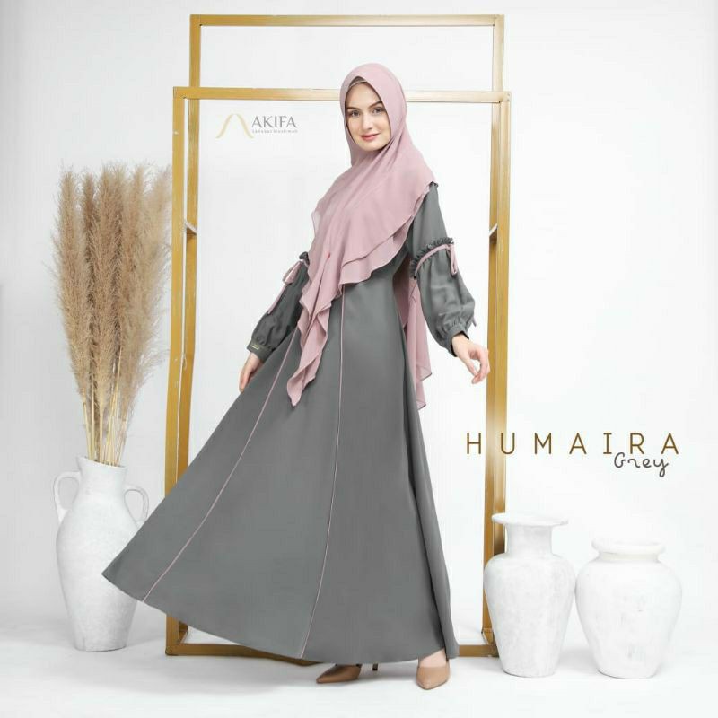 HUMAIRA BY AKIFA / HUMAIRA GREY SIZE L / GAMIS AKIFA