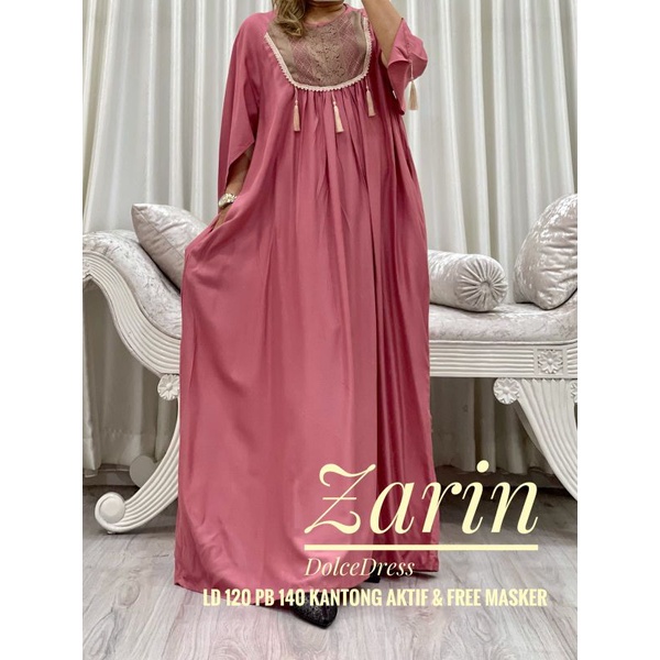 Daster arab DOLCE ZARIN JUMBO Original Label Dress Busui Mewah Kekinian