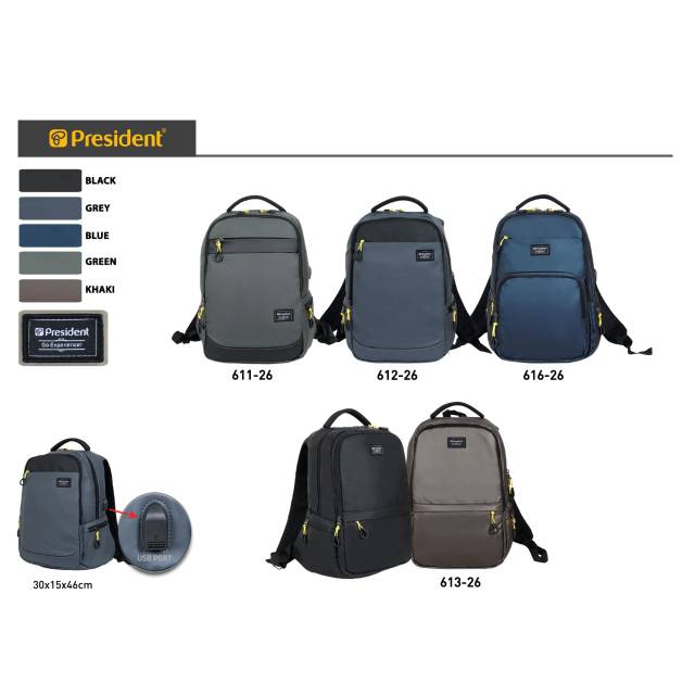 Tas ransel president 613-26