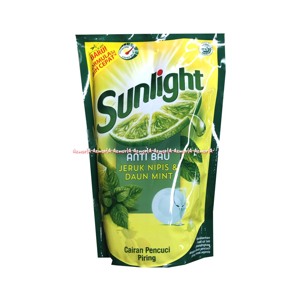 Sunlight Extra Anti Bau Jeruk Nipis 755ml Dan Daun Mint Sabun Cuci Piring Cairan Pembersih Peralatan Dapur