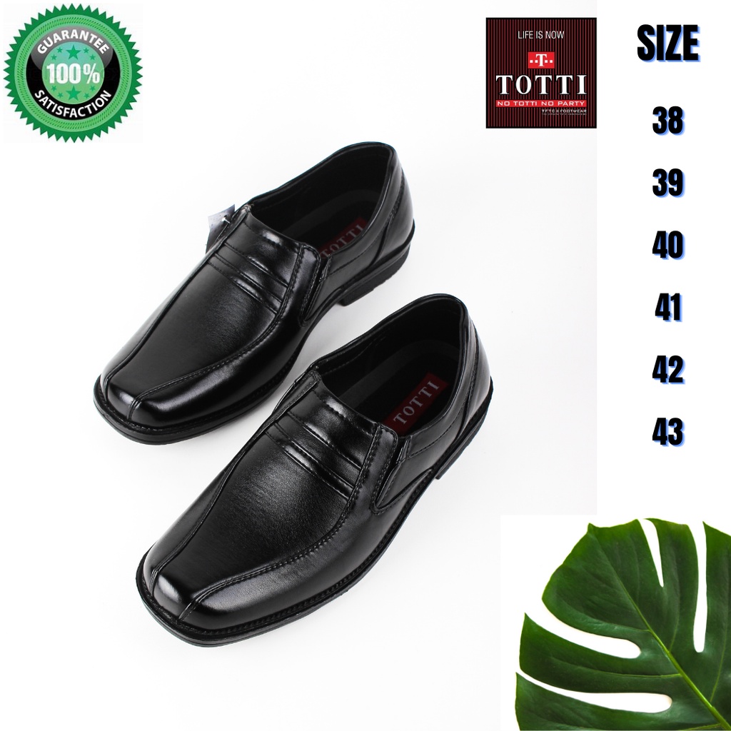 Sepatu Pantopel Pria Formal Kerja Hitam bahan sintetis Pantofel  Fantofel  Cowok Dinas