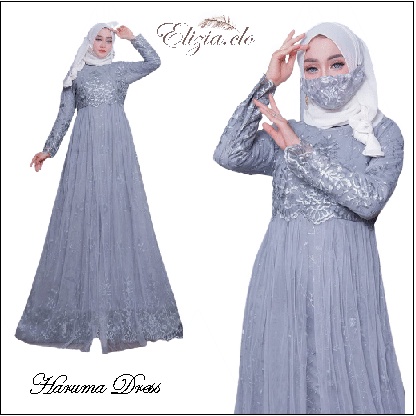 ꧁𓊈𒆜𝔢𝔩𝔦𝔷𝔦𝔞.𝔠𝔩𝔬 𒆜𓊉꧂ GAUN PESTA MUSLIMAH GAMIS BRUKAT MODERN GAUN WISUDA GAUN BRIDESMAID BAJU WISUDA DR