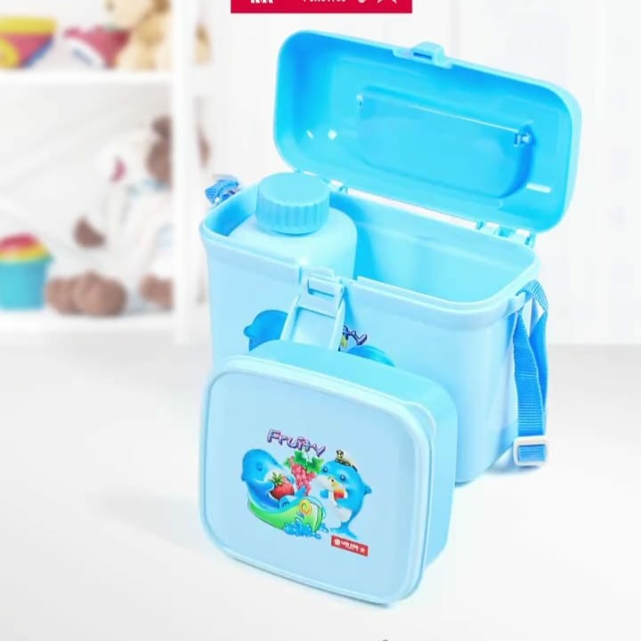 Lion Star Kotak Makan Set Botol Minum Lunch Box Bekal Sekolah SB-21 Pinky School Box