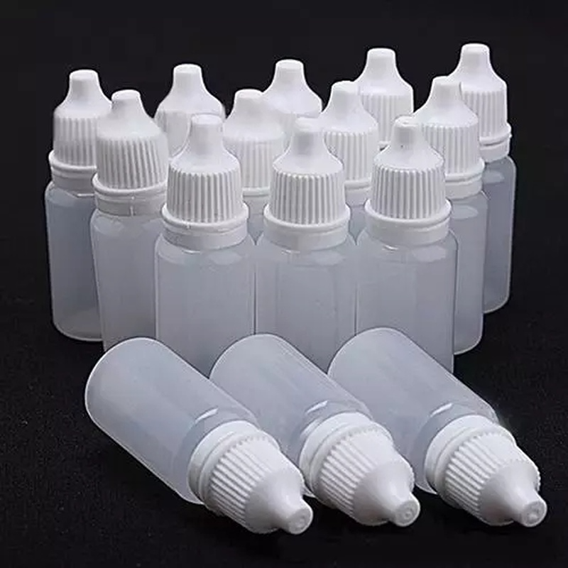 1pc Botol Plastik PE Kosong 5Ml - 100Ml Dengan Tutup Ulir Untuk Lem Cair / Minyak