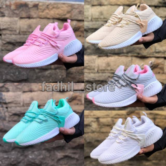 Adidas Alphabounce Instinct Women, Free Kaos Kaki