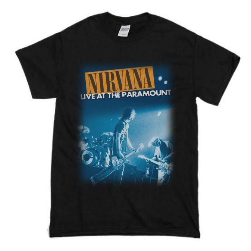 KAOS BAND NIRVANA - LIVE AT THE PARAMOUNT | T-SHIRT BAND ROCK VINTAGE | KAOS PREMIUM DISTRO PRIA