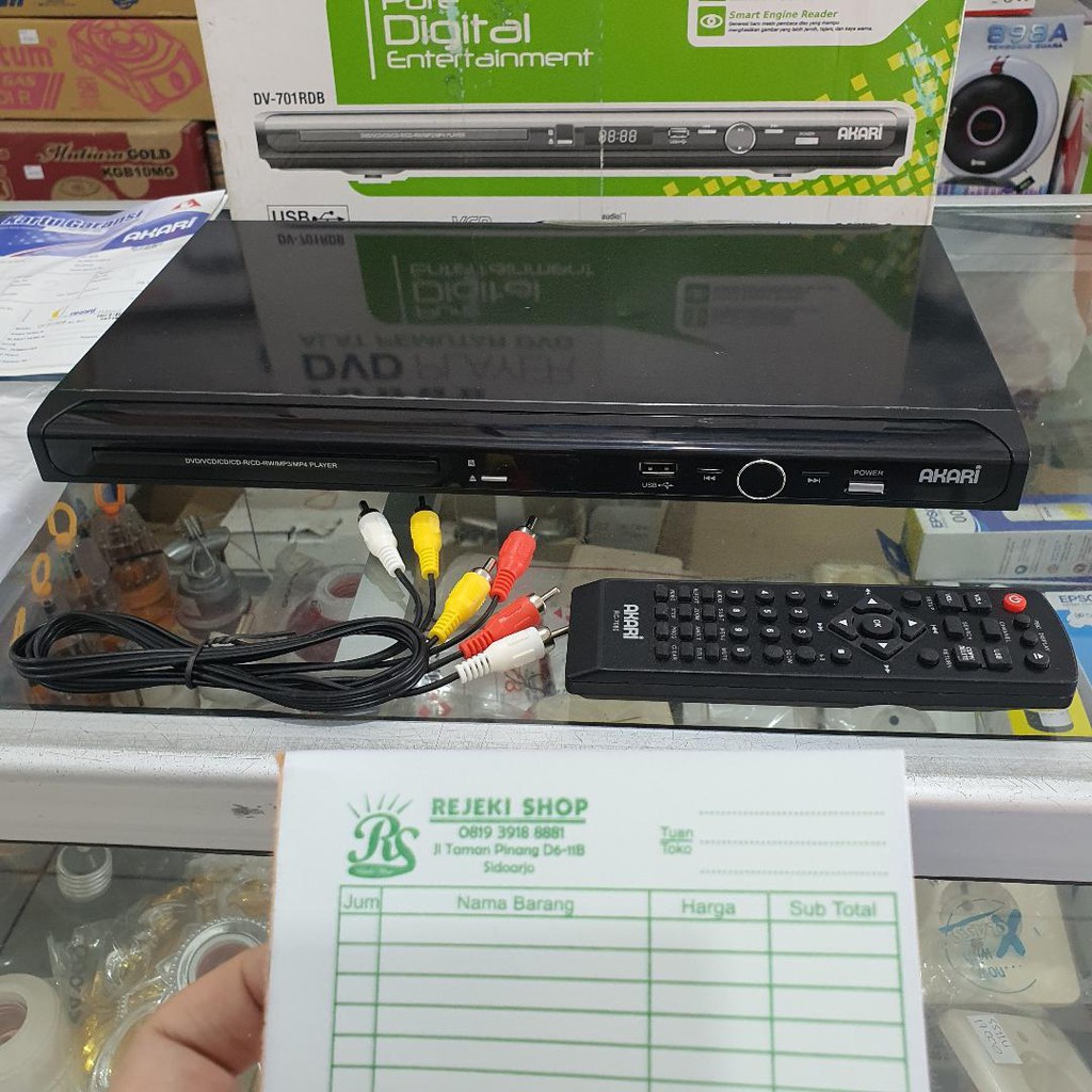Akari DVD Player DV-701RDB Support USB SIDOARJO