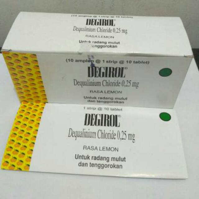 Degirol lozenges permen sakit tenggorokan hARGA STRIP isi 10 tablet