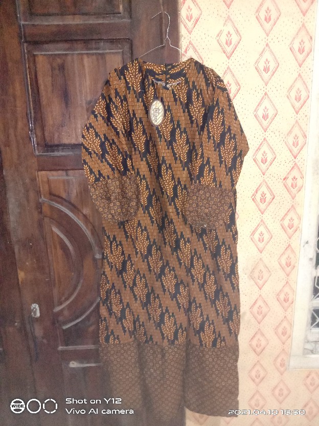 Gamis Sogan Rempel.ld 105 & Ld 120 P 140 Manggar,kubis,kaktus,padi,sekar,batik Pekalongan