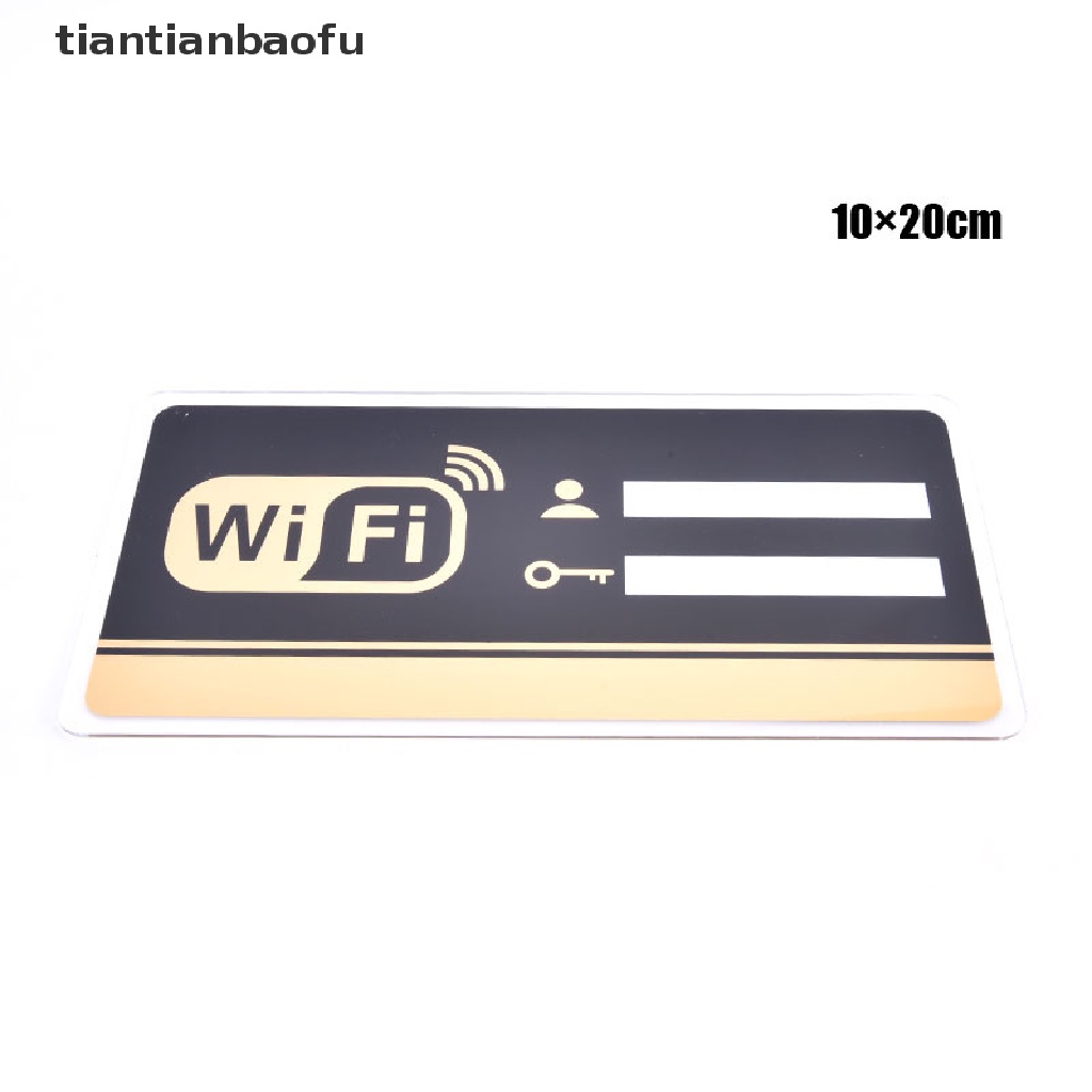 [tiantianbaofu] WIFI Sign 3D Acrylic Mirror Wall Sticker Rewritable Handwriting Account Password Boutique