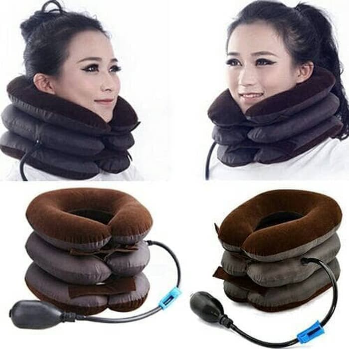 Penegak Leher Air cervical traction - Neck support Bantal Pompa Leher Bantal Terapi Leher