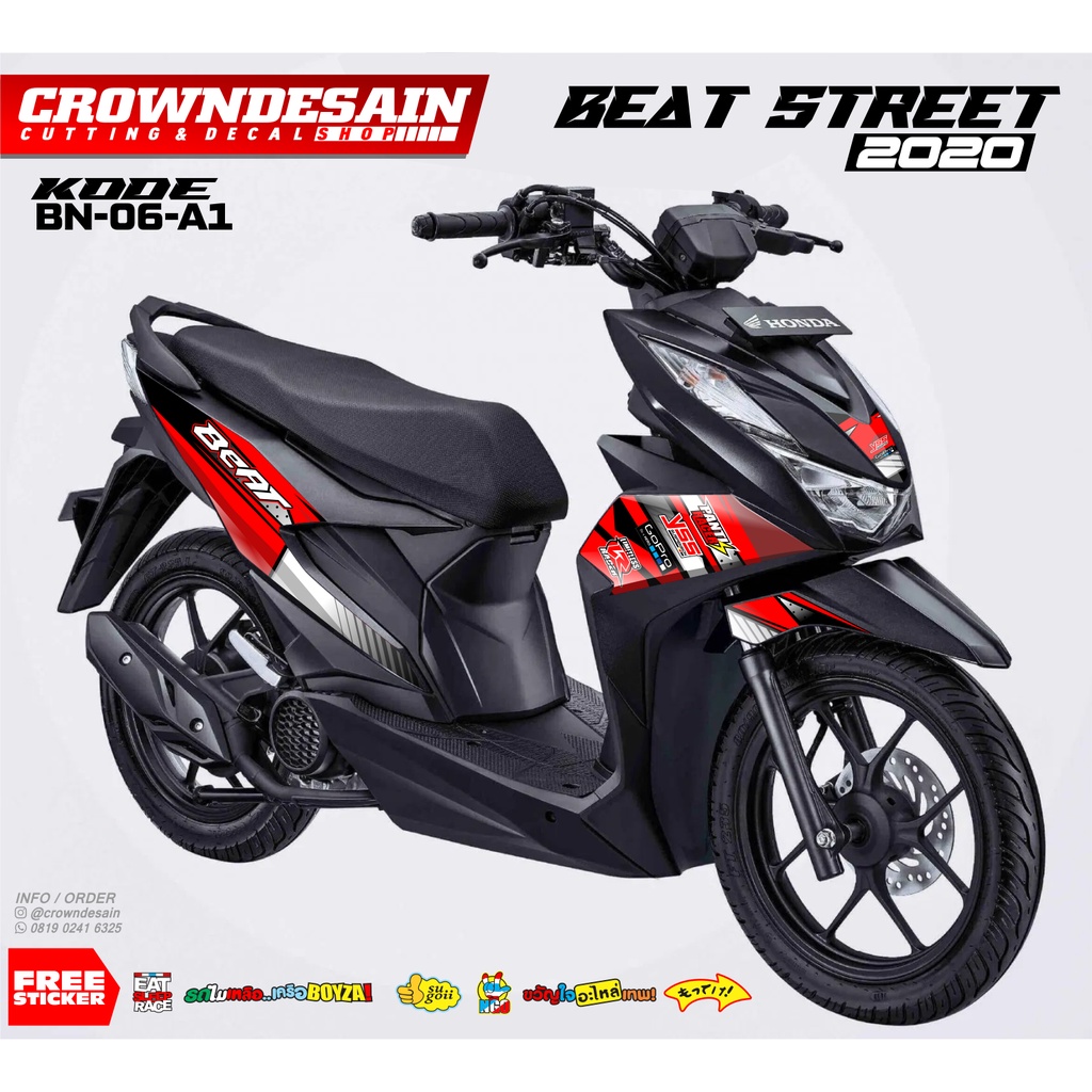 STICKER STRIPING SEMIFULL BEAT STREET -  STRIPING BEAT STREET NEW 2020 - SIMPLE MOTIF -  BN