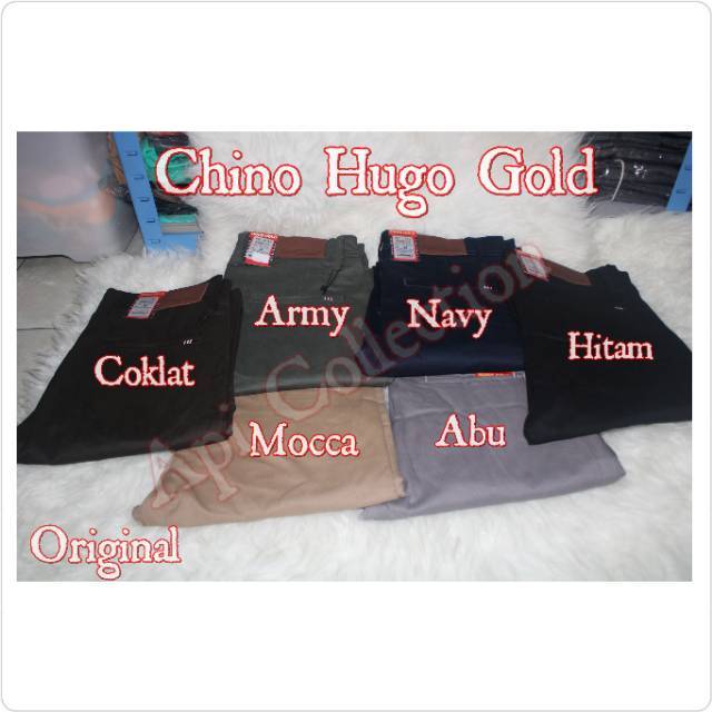 Celana panjang chino Hugo Gold