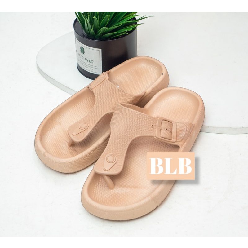 Sandal jepit karet wanita motif gesper import sandal jelly wanita Balance