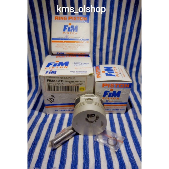 Piston Kit Fim 2 Size 53.5/STD, 53.75/025, 54/050, 54.5/100, 54.75/125, 55/150, 55.25/175 (Modifikasi Basic Pin 13)