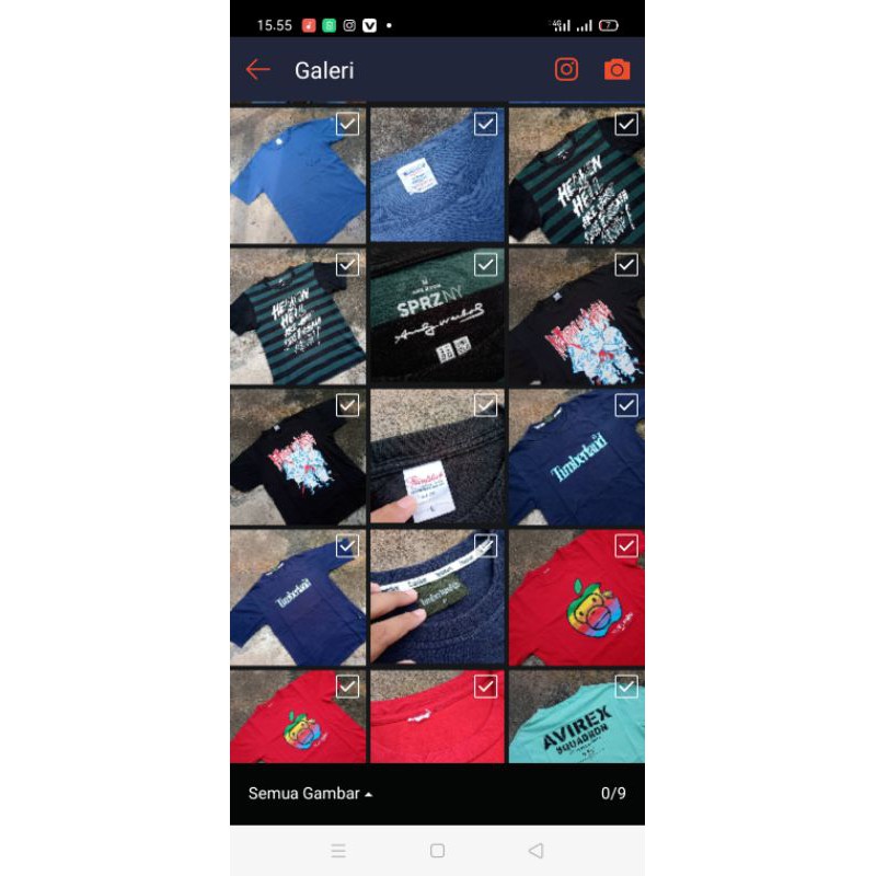 BORONGAN 9KAOS SECOND BRANDED