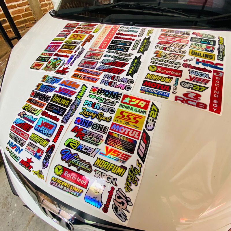 Sticker Sponsor Racing RCB Laminasi Glossy Cutting Vol 1-5