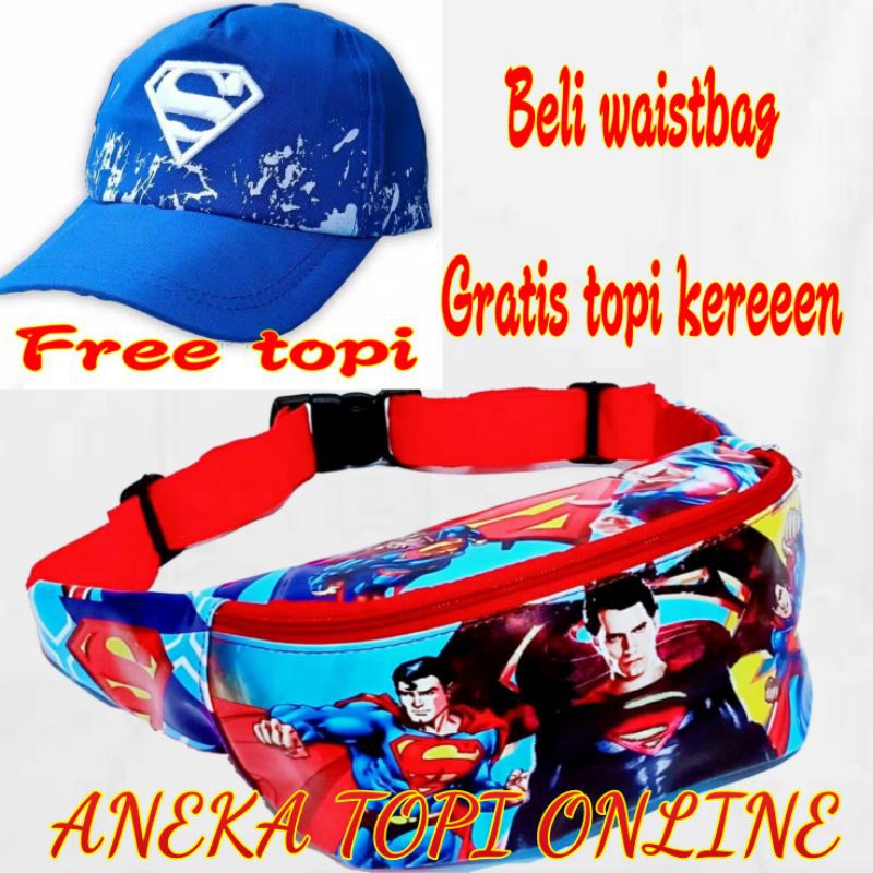 BELI TAS DAPAT TOPI GRATIS >>> TOPI ANAK SUPERMAN TAS SUPERMAN ANAK
