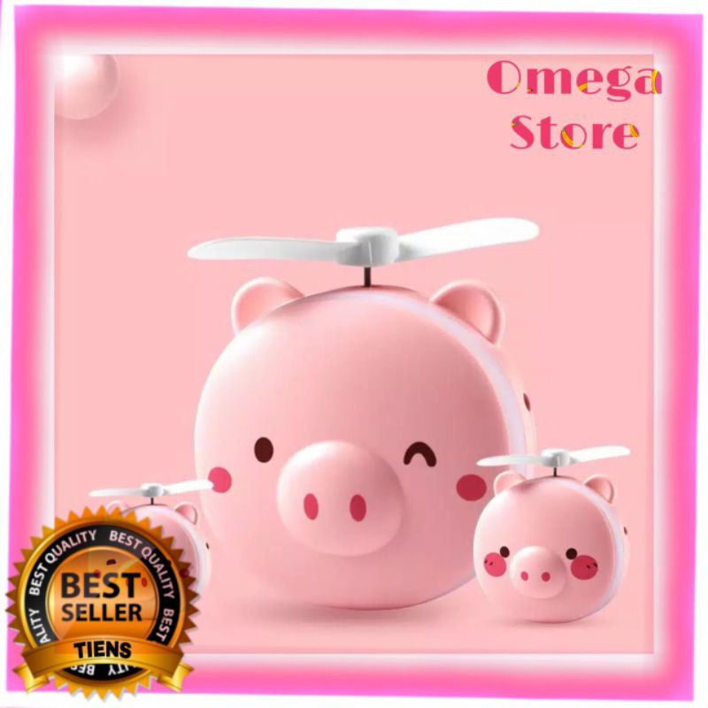 CERMIN LAMPU LED MINI FAN KIPAS KARAKTER 3IN1
