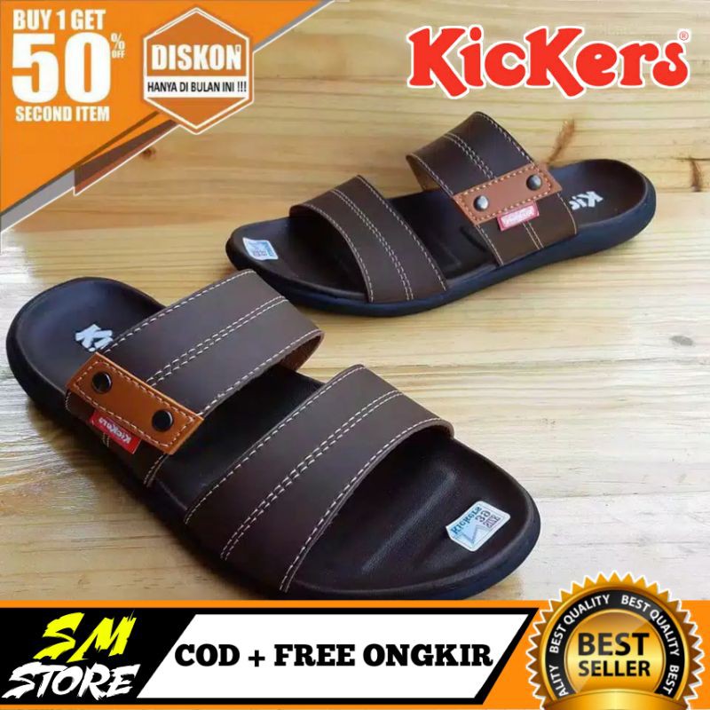 SANDAL KULIT PRIA SLOP KICKERS SIZE 39-43