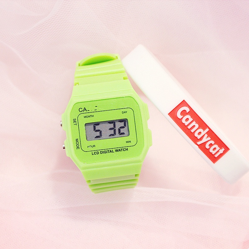 DIGITAL WATCH WOMEN JAM TANGAN DIGITAL SPORTS WANITA MINI WARNA PASTEL ANTI AIR
