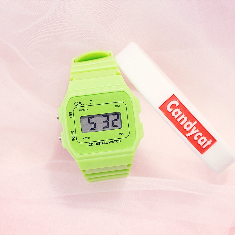 DIGITAL WATCH WOMEN JAM TANGAN DIGITAL SPORTS WANITA MINI WARNA PASTEL ANTI AIR