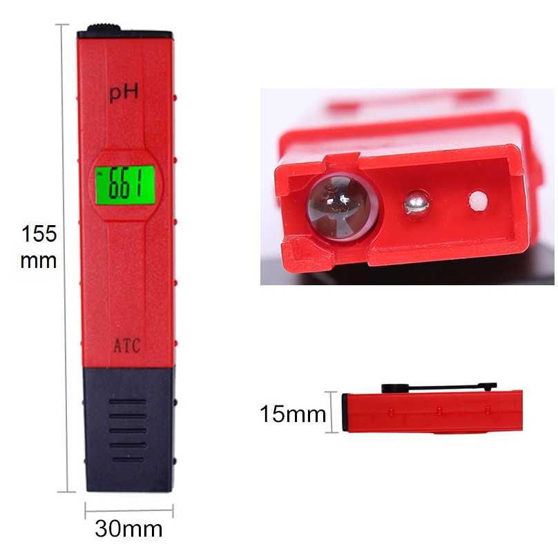 pH Meter Digital Tester Alat Pengukur Keasaman Cairan Air Hidroponik Akuarium Kolam PH Pena 0.1 0.01