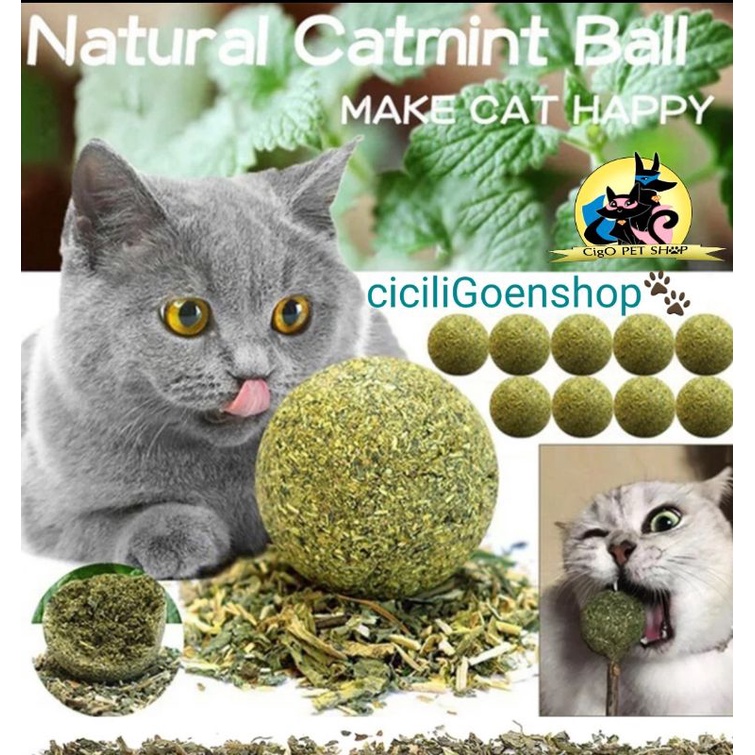 catnip ball murni catmint mainan kucing cat toys katnip