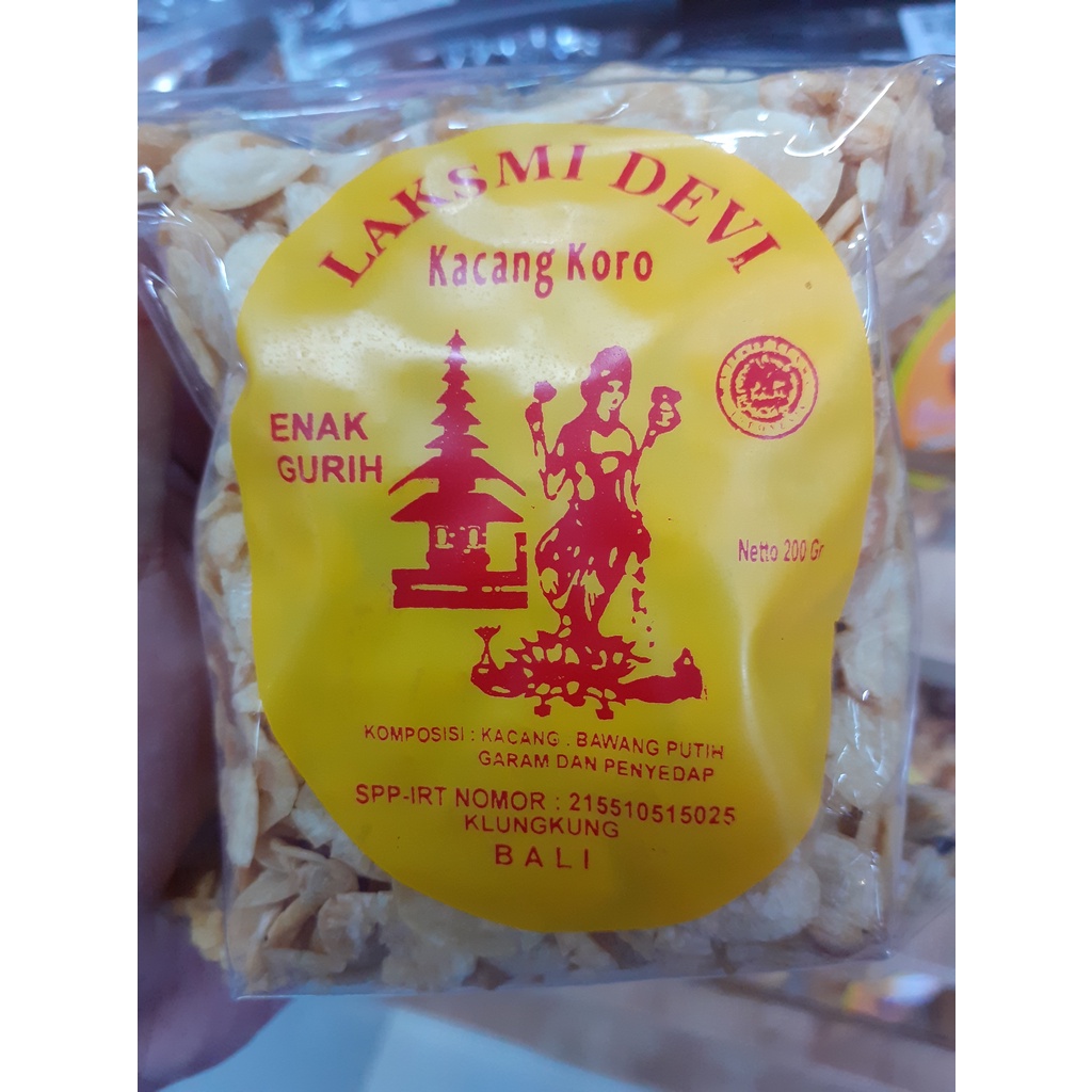 KACANG KORO GETES (TUMBUK) RASA BAWANG PUTIH “LAKSMI DEVI” 200GR ASLI KLUNGKUNG BALI