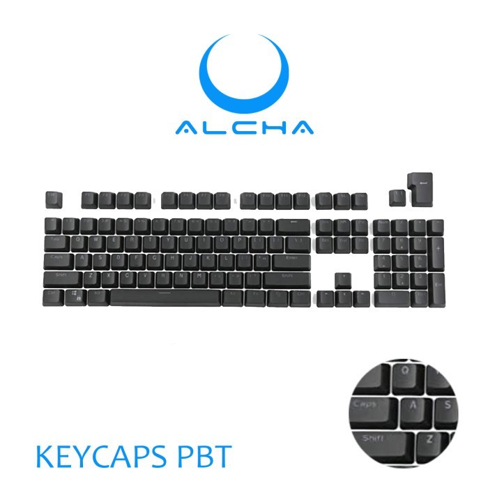 ALCHA Mechanical Keycaps Transparent Letters Backlit PBT Double Shot