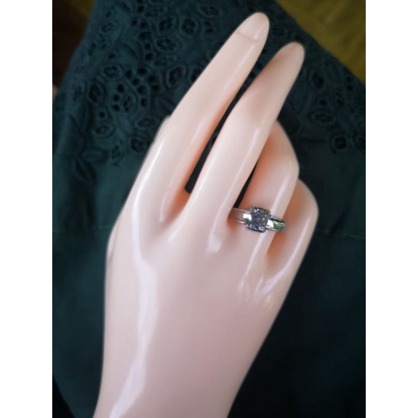Gameel - Cincin Diamond Besar Besi Putih (Monel) Asli Anti Karat dan Anti Gatal