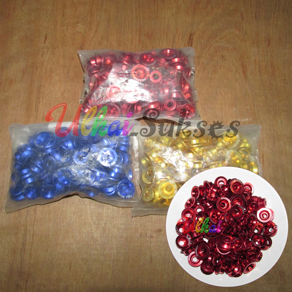 Monel Ring Baut l Variasi Aksesoris Model Mangkok Monel Baut Motor Bahan CNC Ring 10 Isi 20Pcs Universal Murah