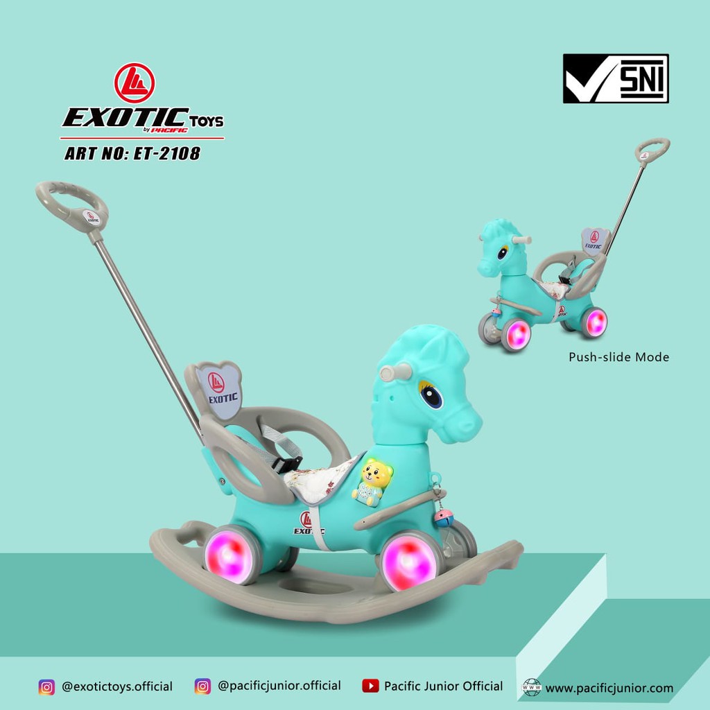 Ride on ET 2108 3 in 1 kuda mainan anak exotic ET2108 balance bike push bike unicorn dino pacific 3in1 ET 2110 ET2110